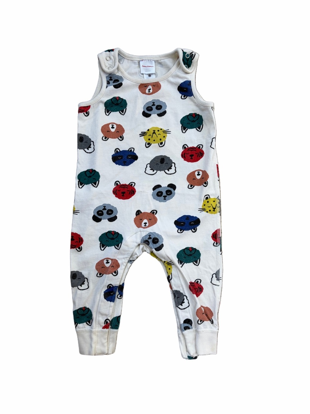 Hanna Andersson Size 80, 18-24 Months Bib Overalls in Cuddly Critters Animals